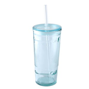 Cestovný pohár z recyklovaného skla Esschert Design Off, 500 ml