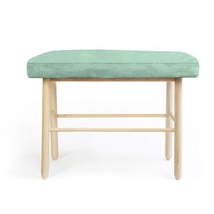 Stolička z borovicového dreva so zeleným zamatovým poťahom Velvet Atelier