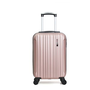 Ružový cestovný kufor na kolieskach Bluestar Margo, 37 l