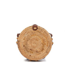 Dámska kabelka s koženým popruhom Nina Beratti Loane Natural
