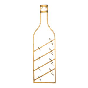 Nástenný držiak na fľaše v zlatej farbe Mauro Ferretti Marcello, 25 × 87 cm