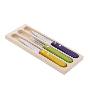 Sada 2 nožov a škrabky z antikoro ocele na lúpanie v darčekovom balení Jean Dubost Vegetable