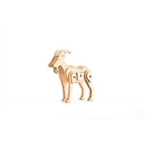 3D drevené puzzle s motívom kozy Kikkerland Goat