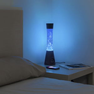 Stolová vodná lampa s reproduktorom InnovaGoods Flow Glitter Lamp