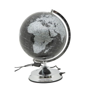 Stolová lampa v tvare glóbusu Mauro Ferretti Globe Silver, ø 25 cm