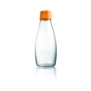 Oranžová sklenená fľaša ReTap s doživotnou zárukou, 500 ml
