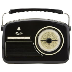 Rádio v čiernej farbe GPO Rydell Nostalgic Dab Radio Black