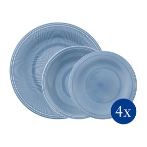 12-dielna modrá porcelánová sada riadu Like by Villeroy & Boch Group