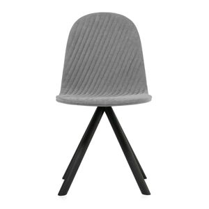 Sivá stolička s čiernymi nohami IKER Mannequin Stripe