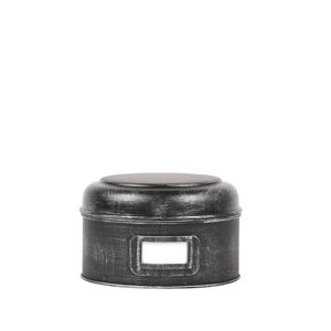 Čierna kovová dóza LABEL51 Antigue, ⌀ 17,5 cm