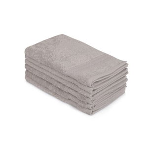 Sada 6 sivých bavlnených uterákov Madame Coco Lento Gris, 30 × 50 cm