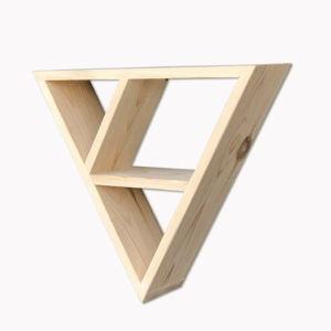 Nástenná polica z dreva Simple Triangle