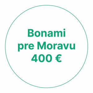 Bonami pre Moravu 400 € (200 € od vás + 200 € od Bonami)