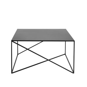 Čierny konferenčný stolík CustomForm Memo, 80 x 80 cm