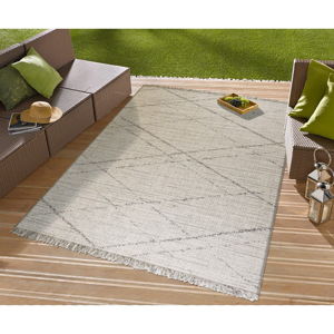 Béžovo-sivý vonkajší koberec Floorita Les Les Gipsy Cream, 130 × 190 cm