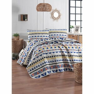 Prikrývka cez posteľ s obliečkou na vankúš z ranforce bavlny Mijolnir Pisagor, 180 x 225 cm