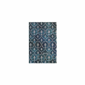 Týždenný diár na rok 2022 Paperblanks Blue Velvet, 9,5 x 14 cm
