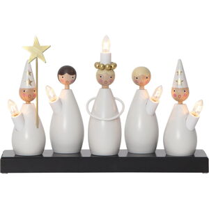 Čierno-biela svetelná dekorácia s vianočným motívom Luciakör – Star Trading
