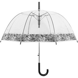 Transparentný tyčový dáždnik s automatickým otváraním proti vetru Ambiance Snake Skin, ⌀ 84 cm