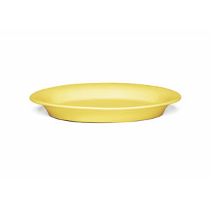 Žltý kameninový tanier Kähler Design Ursula, 18 × 13 cm