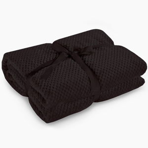 Čierna deka z mikrovlákna DecoKing Henry, 170 x 210 cm