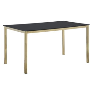 Jedálenský stôl v čierno-zlatej farbe Mauro Ferretti Glam, 75 × 140 cm