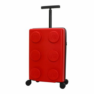 Červený detský kufor na kolieskach LEGO® Signature 20