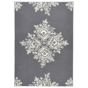 Sivo-biely koberec Hanse Home Gloria Blossom, 80 × 150 cm