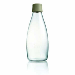 Tmavozelená sklenená fľaša ReTap s doživotnou zárukou, 800 ml
