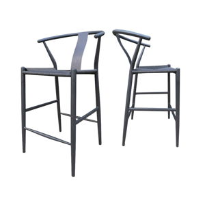 Čierna barová stolička Canett Alto
