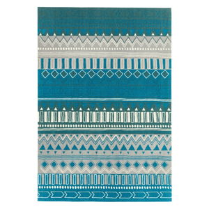 Tyrkysovomodrý koberec Asiatic Carpets Tribal Mix, 160 x 230 cm