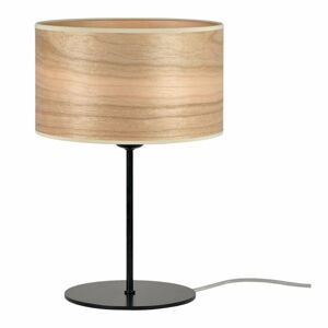 Svetlohnedá stolová lampa z prírodnej dyhy Sotto Luce Tsuru S, ⌀ 25 cm