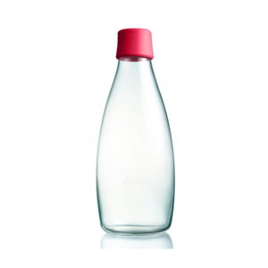 Malinovoružová sklenená fľaša ReTap s doživotnou zárukou, 800 ml