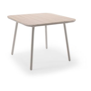 Jedálenský stôl z jaseňového dreva so sivými nohami EMKO Naive