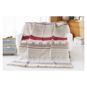 Deka s prímesou bavlny Aksu Bianna, 220 × 180 cm