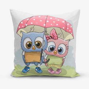 Obliečky na vaknúš s prímesou bavlny Minimalist Cushion Covers Umbrella Owls, 45 × 45 cm