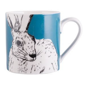 Modrý porcelánový hrnček Creative Tops Wild Hare, 300 ml
