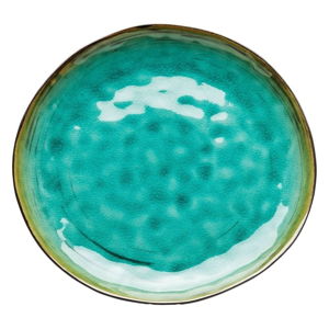 Tyrkysovomodrý kameninový tanier Kare Design Vivido, Ø 26,8 cm