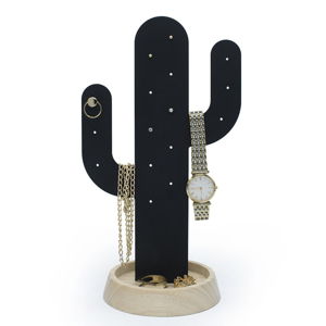 Čierny stojan na šperky Qualy&CO Cactus