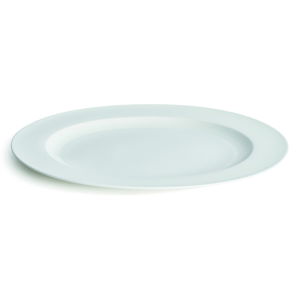 Biely tanier z kostného porcelánu Kähler Design Kaolin, ⌀ 35 cm