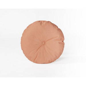 Okrúhly dekoratívny vankúš so zamatovým poťahom Velvet Atelier Peach, Ø 45 cm