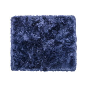 Tmavomodrý koberec z ovčej kožušiny Royal Dream Zealand, 130 × 150 cm