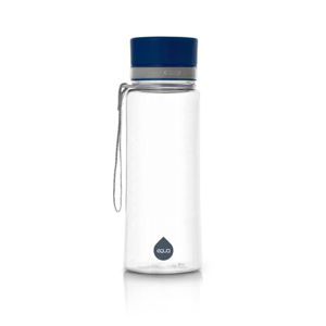 Plastová fľaša s modrým vekom Equa Plain, 600 ml