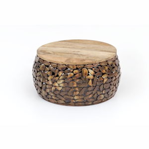 Konferenčný stolík s drevenou doskou WOOX LIVING Caramel, ⌀ 55 cm