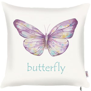 Obliečka na vankúš Apolena Violet Butterfly, 43 × 43 cm