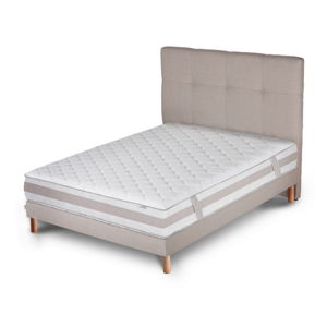 Svetlosivá posteľ s matracom Stella Cadente Maison Saturne, 160 × 200 cm
