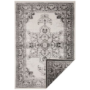 Čierno-krémový vonkajší koberec NORTHRUGS Borbon, 200 x 290 cm