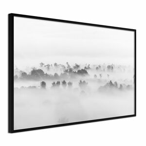 Plagát v ráme Artgeist Fog Over the Forest, 45 x 30 cm