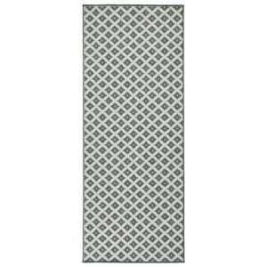 Zeleno-krémový obojstranný koberec vhodný aj do exteriéru Bougari Nizza, 80 × 150 cm