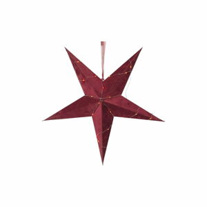 Červená vianočná svetelná dekorácia Star Trading Velvet